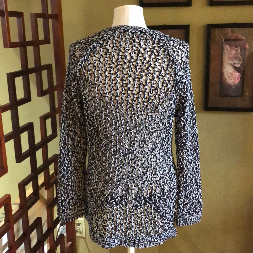 Long black and gray sweater Sz med. - Picture 3 of 3